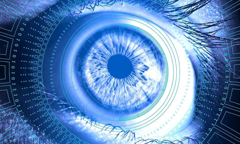 Advanced biometric scanner with real-time health analysis display