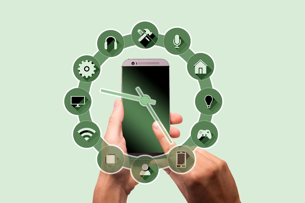 LED smart lighting bulbs glowing in modern room